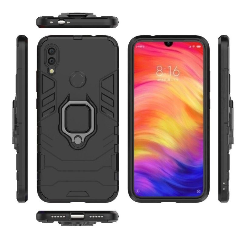 Skal för Xiaomi Redmi Note 7 Svart Resistent Ring