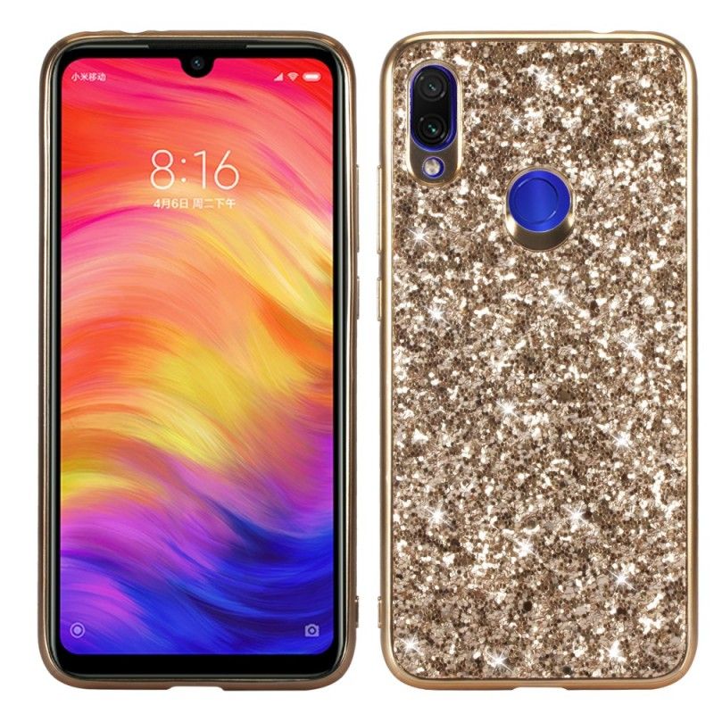 Skal Xiaomi Redmi Note 7 Röd Jag Är Glitter