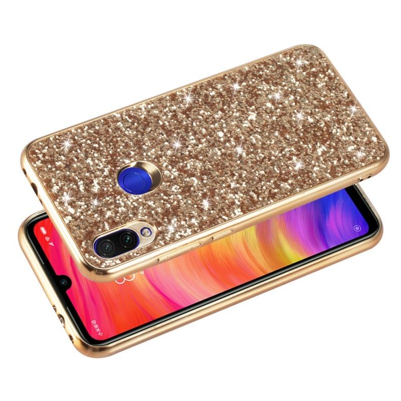 Skal Xiaomi Redmi Note 7 Röd Jag Är Glitter