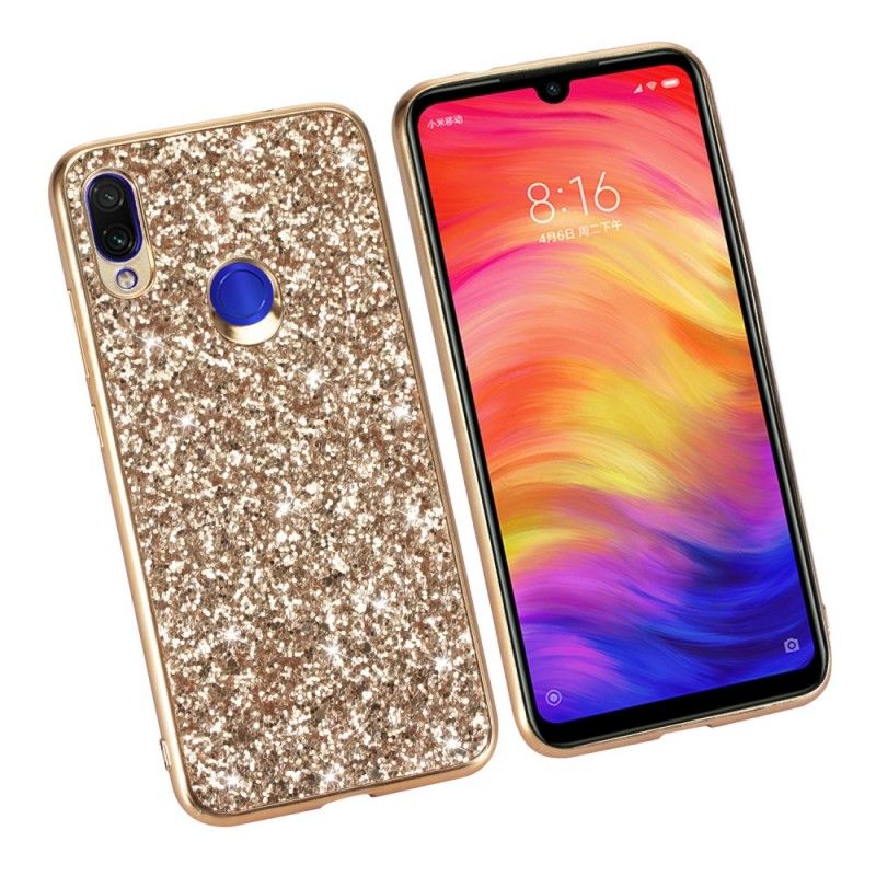 Skal Xiaomi Redmi Note 7 Röd Jag Är Glitter