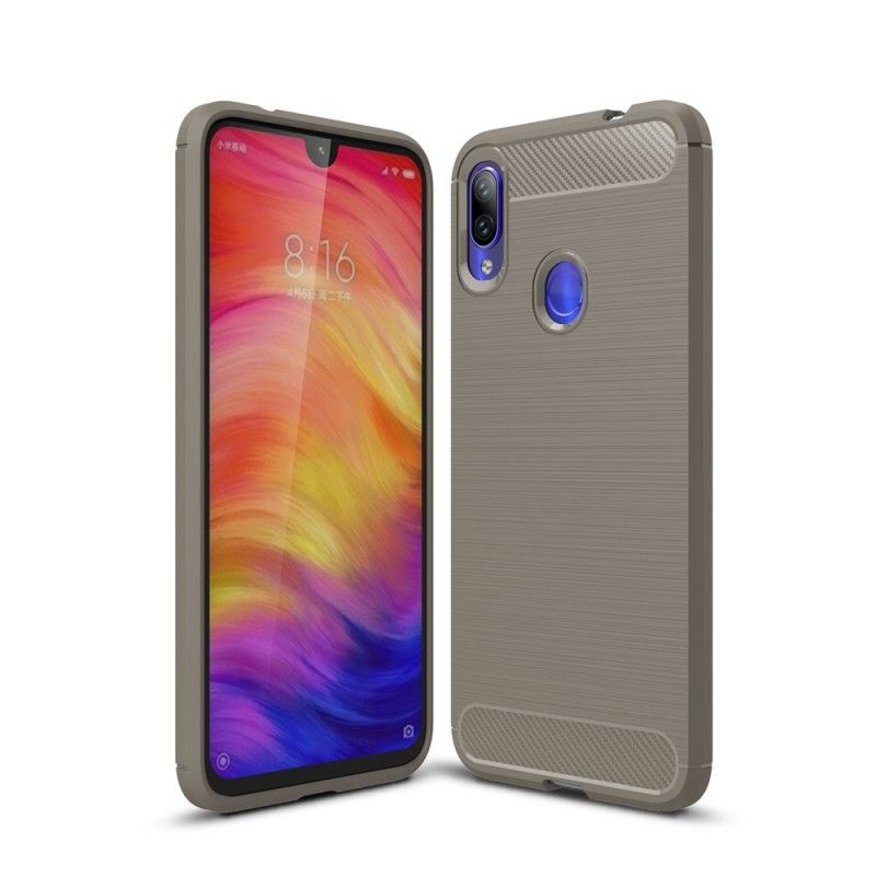 Skal Xiaomi Redmi Note 7 Svart Borstad Kolfiber