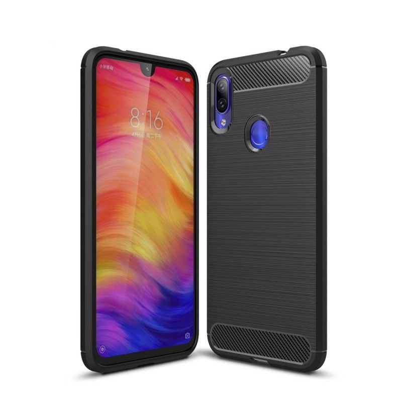 Skal Xiaomi Redmi Note 7 Svart Borstad Kolfiber