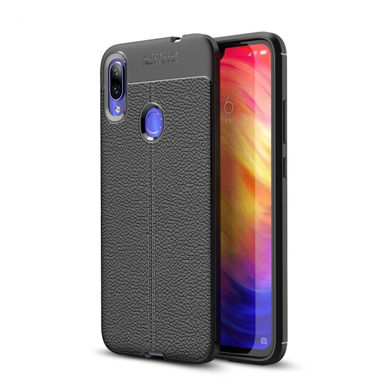 Skal Xiaomi Redmi Note 7 Svart Dubbel Linjelycherskinn