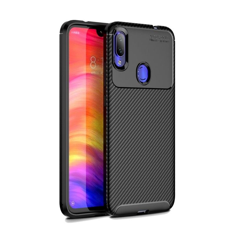 Skal Xiaomi Redmi Note 7 Svart Flexibel Kolfiberstruktur