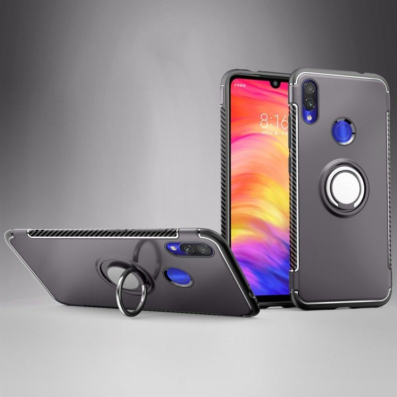 Skal Xiaomi Redmi Note 7 Svart Kolfiberring