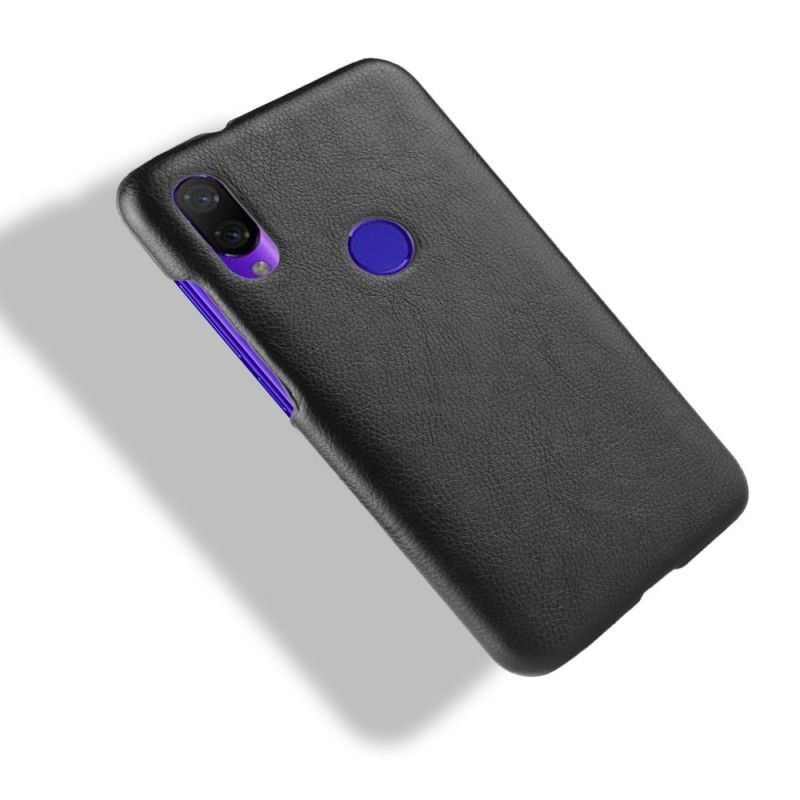 Skal Xiaomi Redmi Note 7 Svart Lychee-Effekt