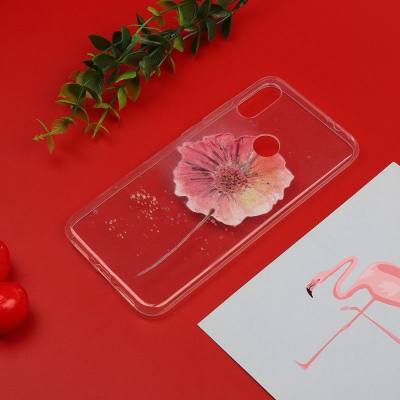 Skal Xiaomi Redmi Note 7 Transparent Vattenfärg Vallmo