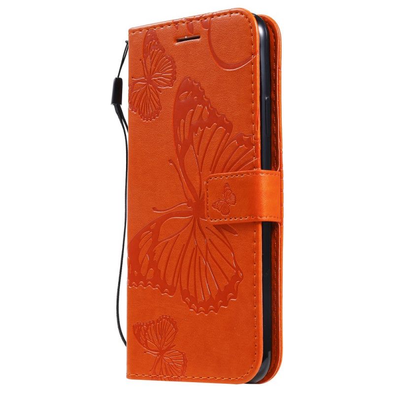 Fodral för iPhone 11 Pro Max Orange Jätte Stringfjärilar