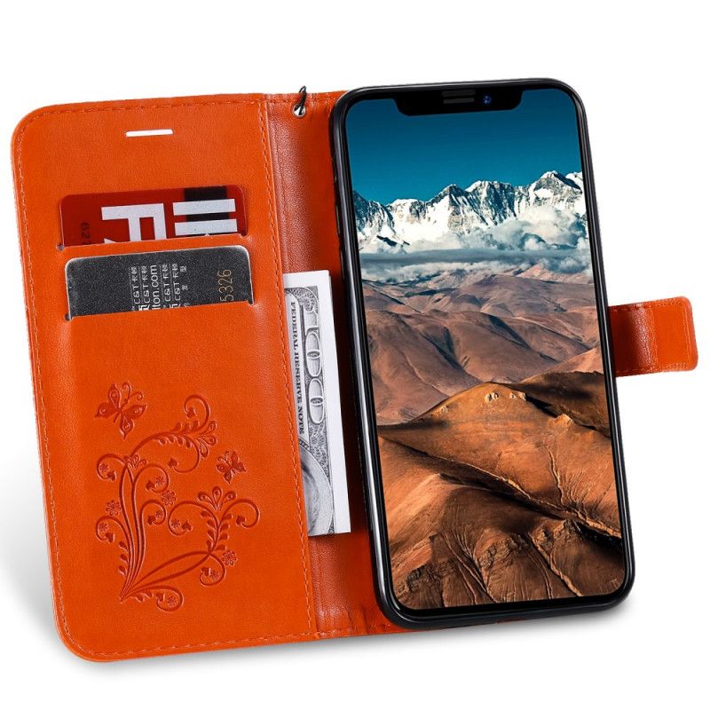 Fodral för iPhone 11 Pro Max Orange Jätte Stringfjärilar