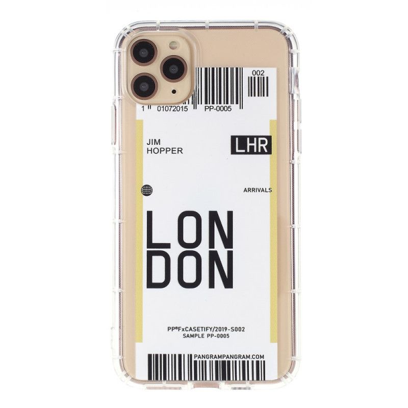 Skal för iPhone 11 Pro Max Boardingkort Till London