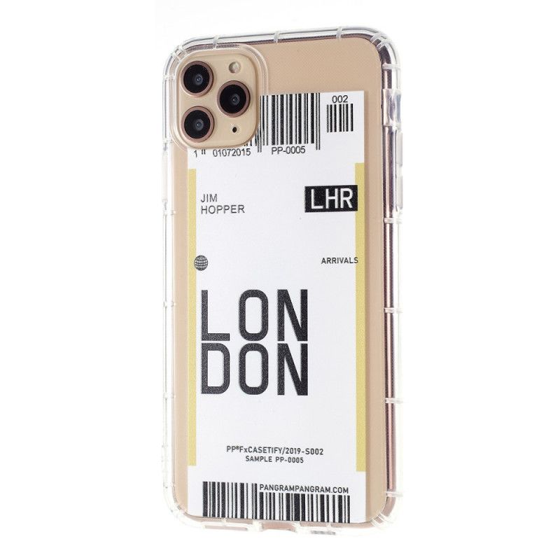 Skal för iPhone 11 Pro Max Boardingkort Till London