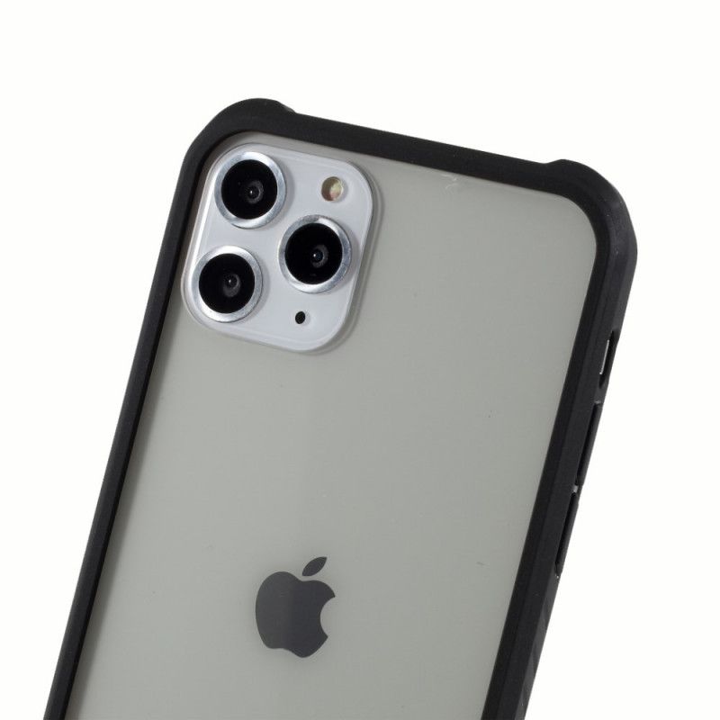 Skal för iPhone 11 Pro Max Härdat Glas Och Silikon Med Silfilm