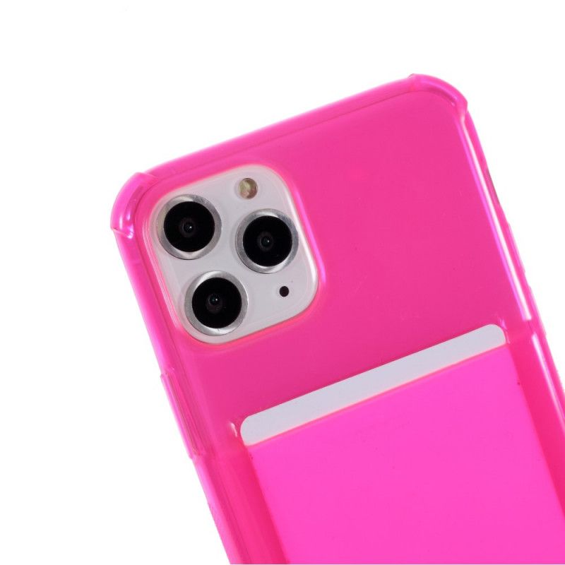 Skal för iPhone 11 Pro Max Magenta Med Korthållare