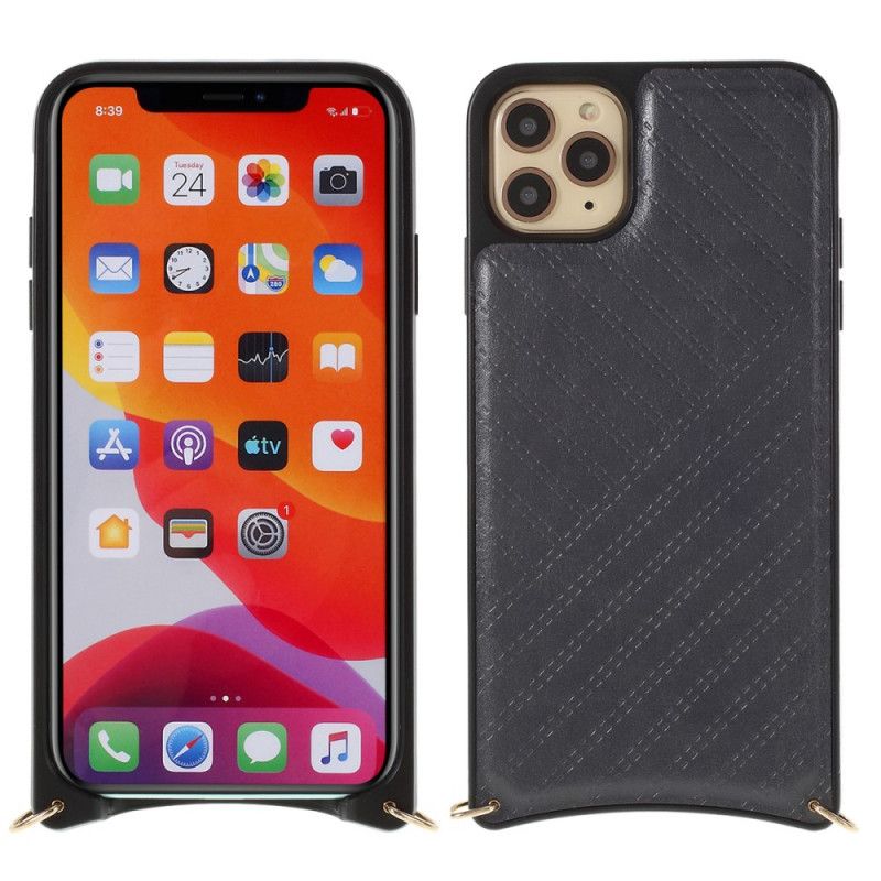 Skal för iPhone 11 Pro Max Svart Med Mutural Sträng