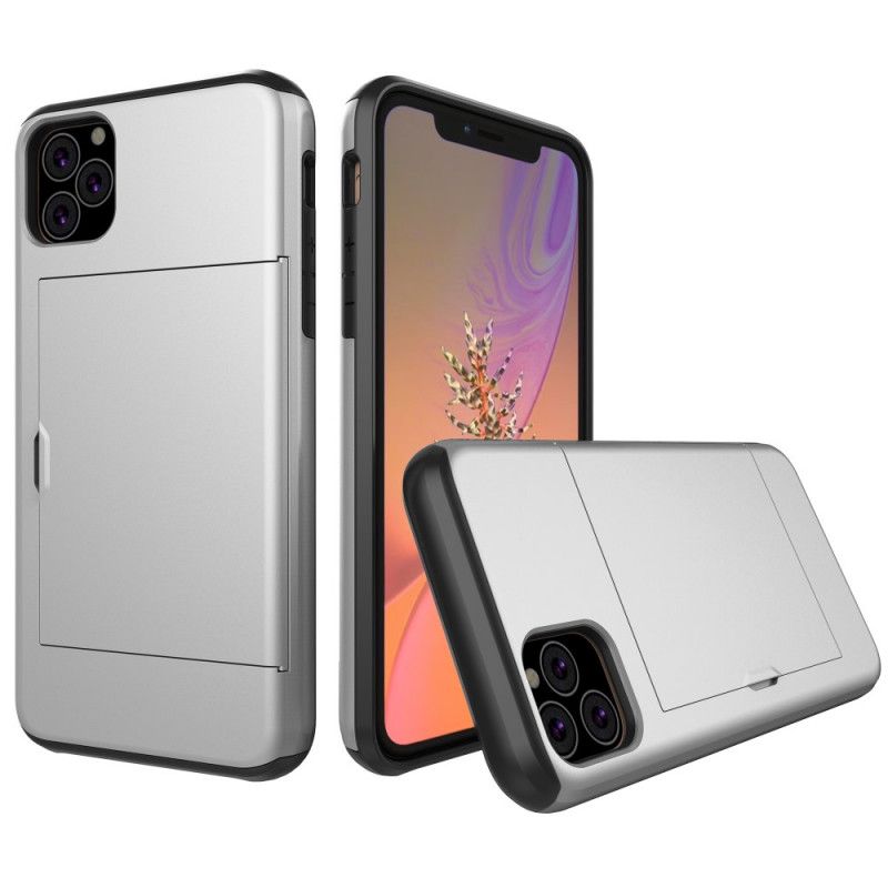 Skal för iPhone 11 Pro Max Svart Stel Flashig Korthållare