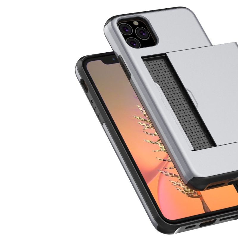 Skal för iPhone 11 Pro Max Svart Stel Flashig Korthållare