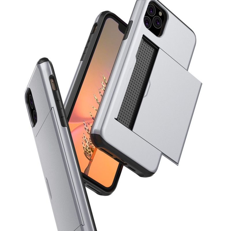 Skal för iPhone 11 Pro Max Svart Stel Flashig Korthållare