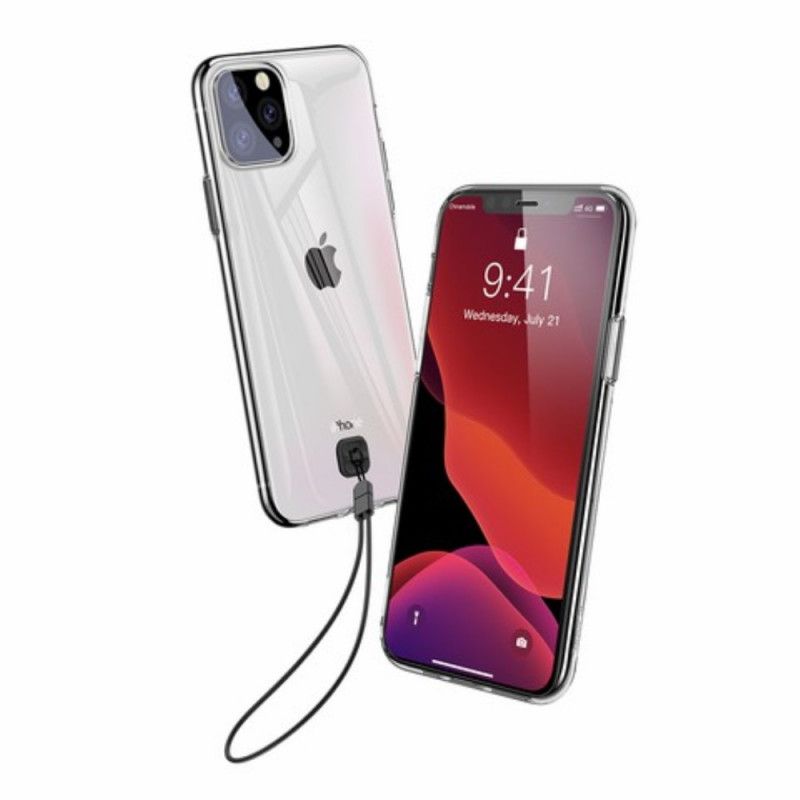 Skal för iPhone 11 Pro Max Svart Transparent Bas Med Rem