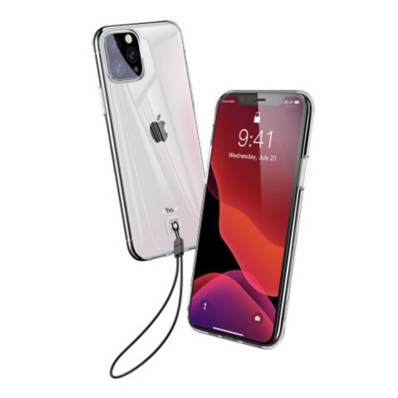 Skal för iPhone 11 Pro Max Svart Transparent Bas Med Rem