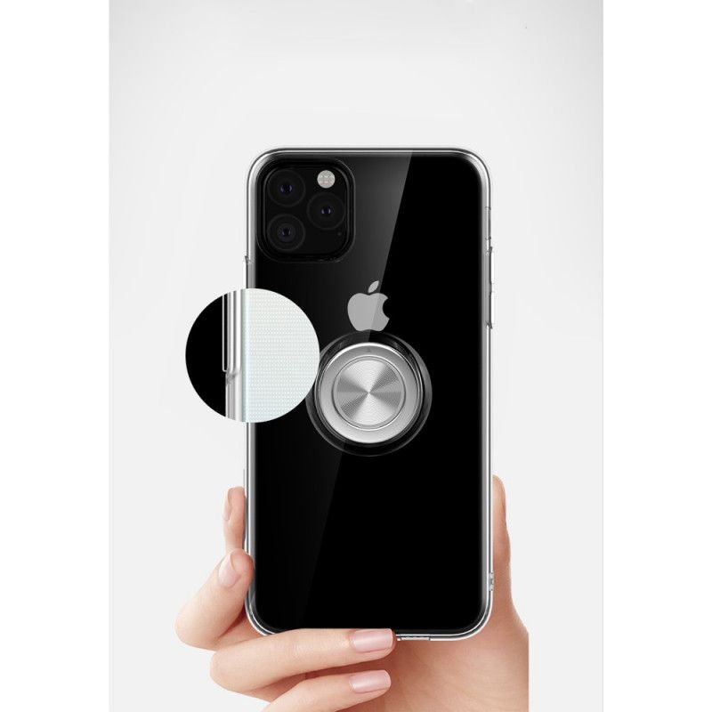 Skal för iPhone 11 Pro Max Svart Transparent Med Stödring