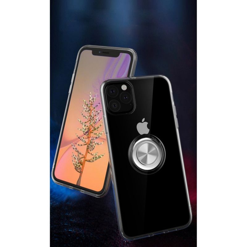 Skal för iPhone 11 Pro Max Svart Transparent Med Stödring