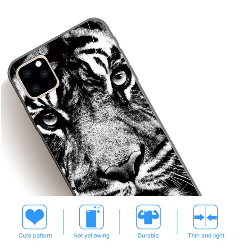 Skal för iPhone 11 Pro Max Svartvit Tiger