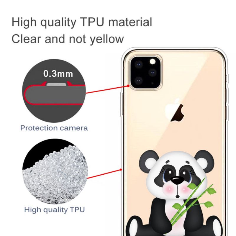 Skal för iPhone 11 Pro Max Transparent Ledsen Panda