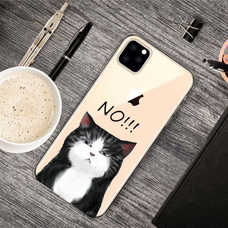 Skal iPhone 11 Pro Max Mobilskal Katten Som Säger Nej