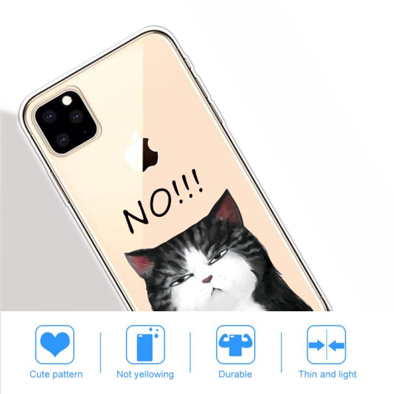 Skal iPhone 11 Pro Max Mobilskal Katten Som Säger Nej