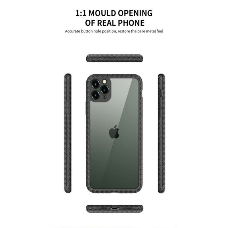 Skal iPhone 11 Pro Max Mobilskal Vävda Strukturkanter