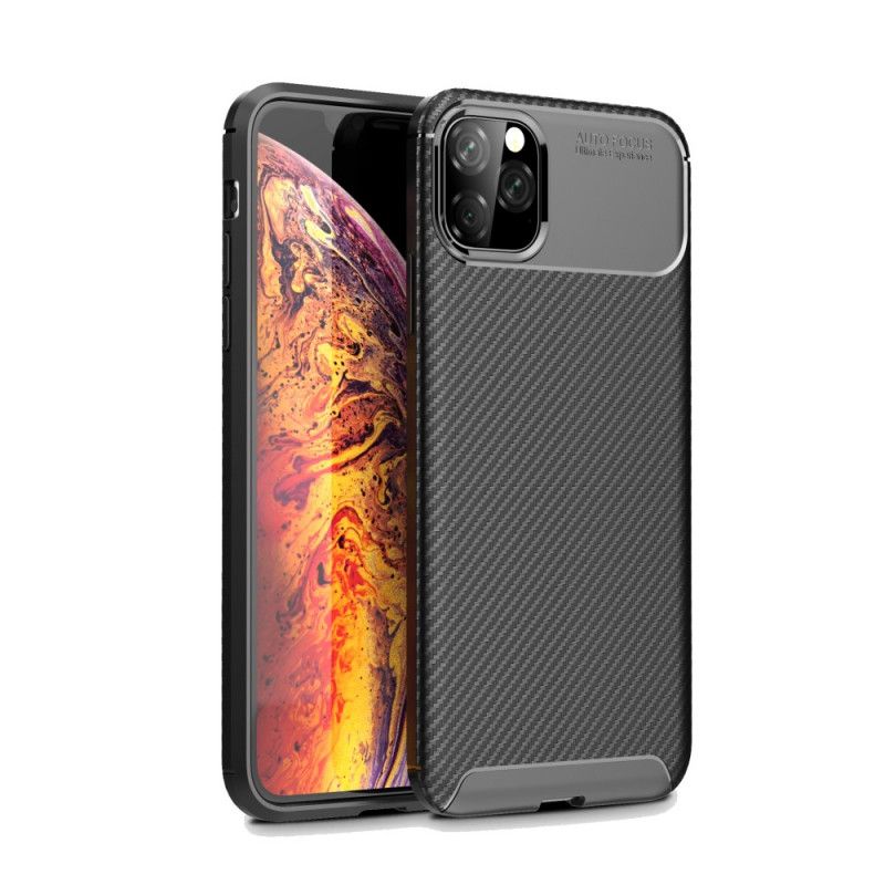 Skal iPhone 11 Pro Max Svart Flexibel Kolfiberstruktur