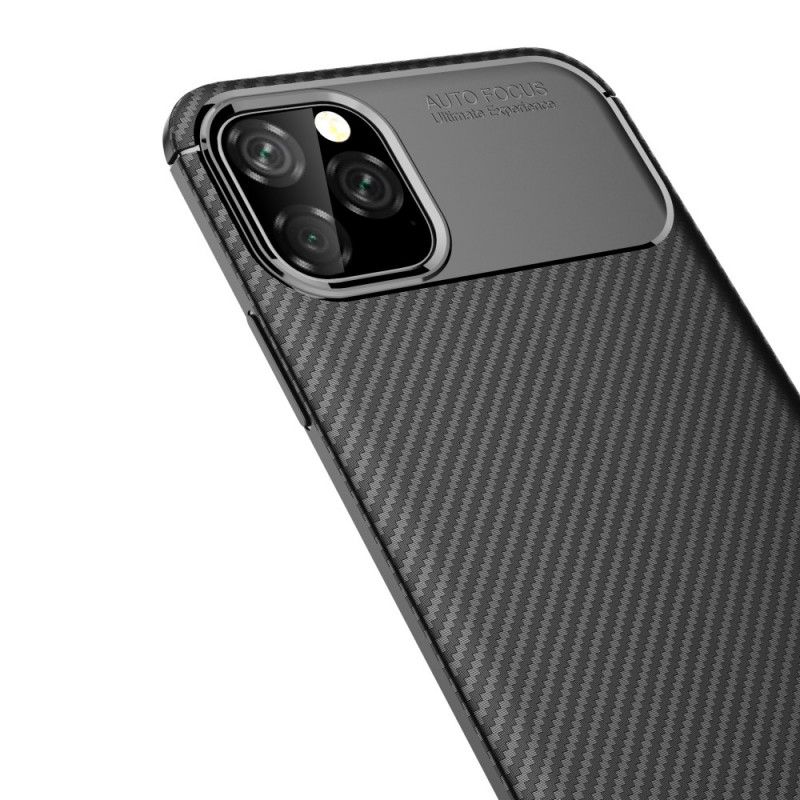 Skal iPhone 11 Pro Max Svart Flexibel Kolfiberstruktur