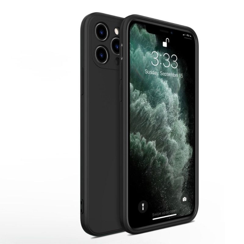 Skal iPhone 11 Pro Max Svart Flytande Silikon På X-Nivå