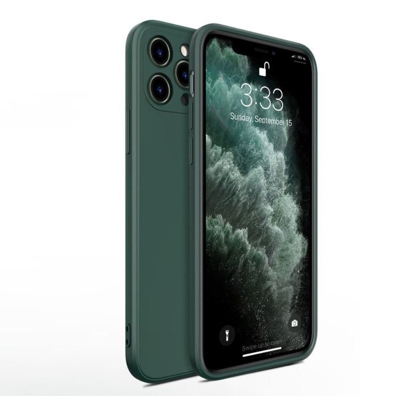 Skal iPhone 11 Pro Max Svart Flytande Silikon På X-Nivå