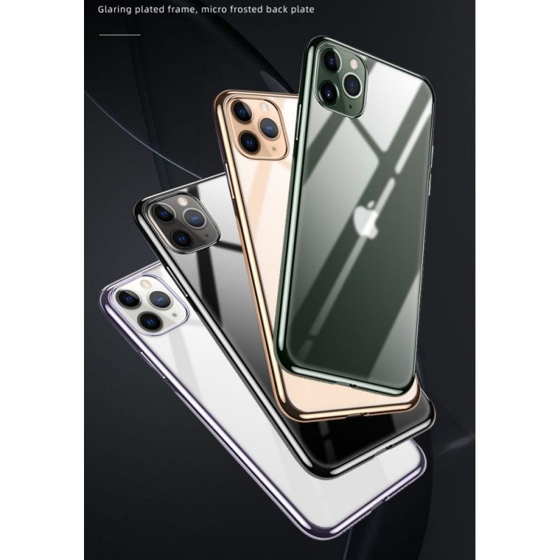 Skal iPhone 11 Pro Max Svart Genomskinliga Sulada Metallstilkanter