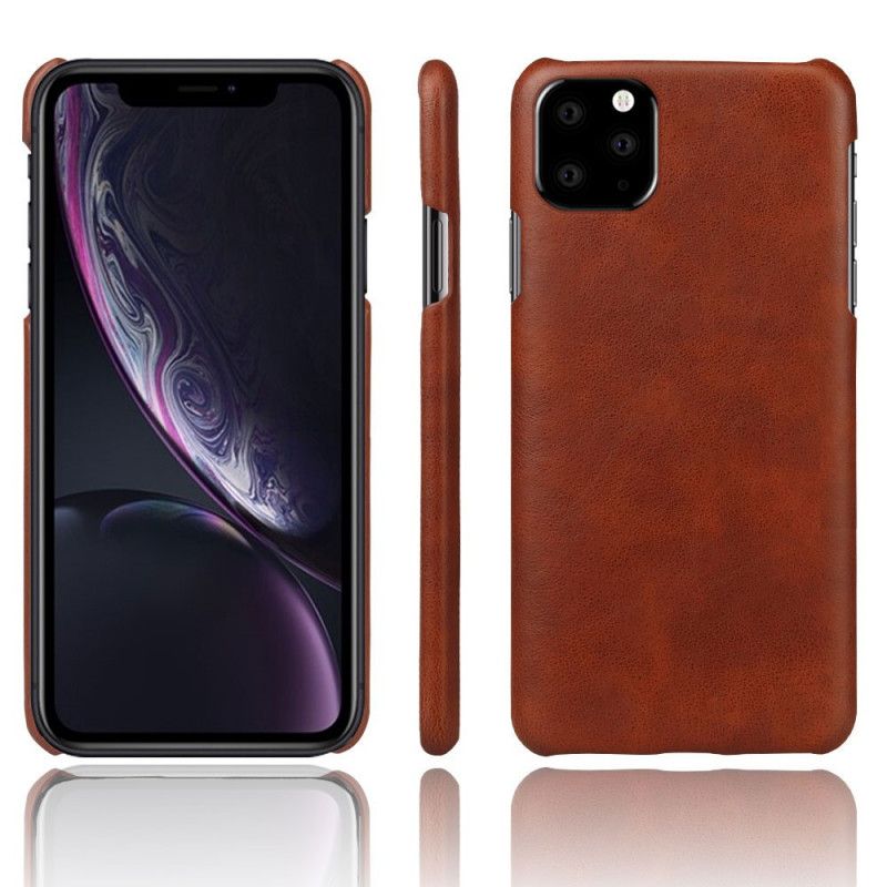 Skal iPhone 11 Pro Max Svart Läderstil