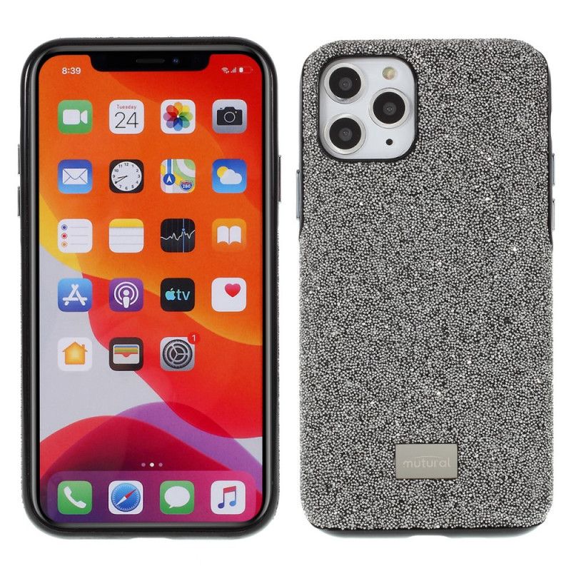 Skal iPhone 11 Pro Max Svart Lyxigt Muturalt Tyg