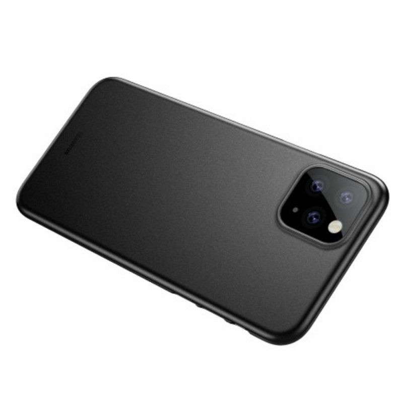 Skal iPhone 11 Pro Max Svart Mobilskal Frostat Genomskinlig Bas