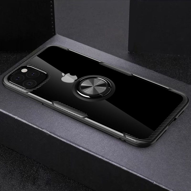 Skal iPhone 11 Pro Max Svart Stödring Med Metalleffektkanter