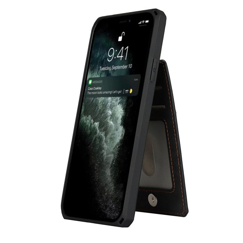 Skal iPhone 11 Pro Max Svart Vertikal Och Horisontell Korthållare