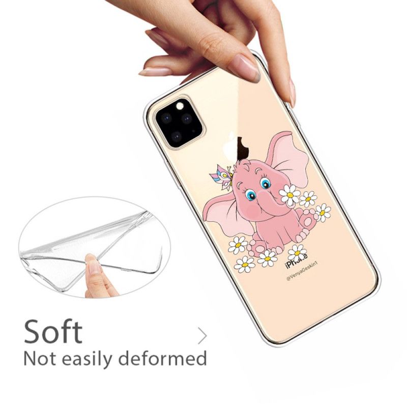 Skal iPhone 11 Pro Max Transparent Rosa Elefant