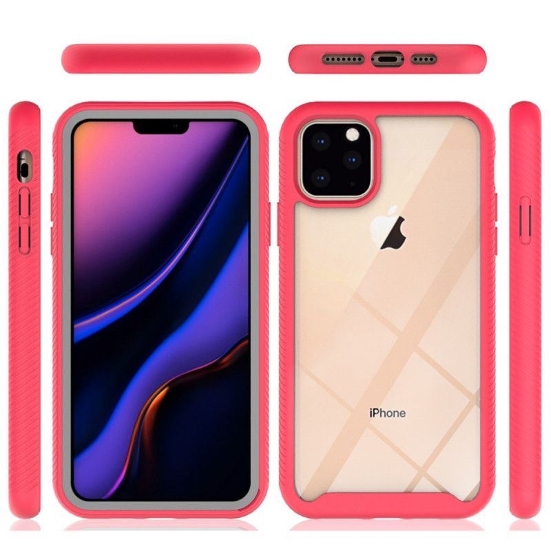 Skal iPhone 11 Pro Max Vit Hybrid Flashy Edge Design