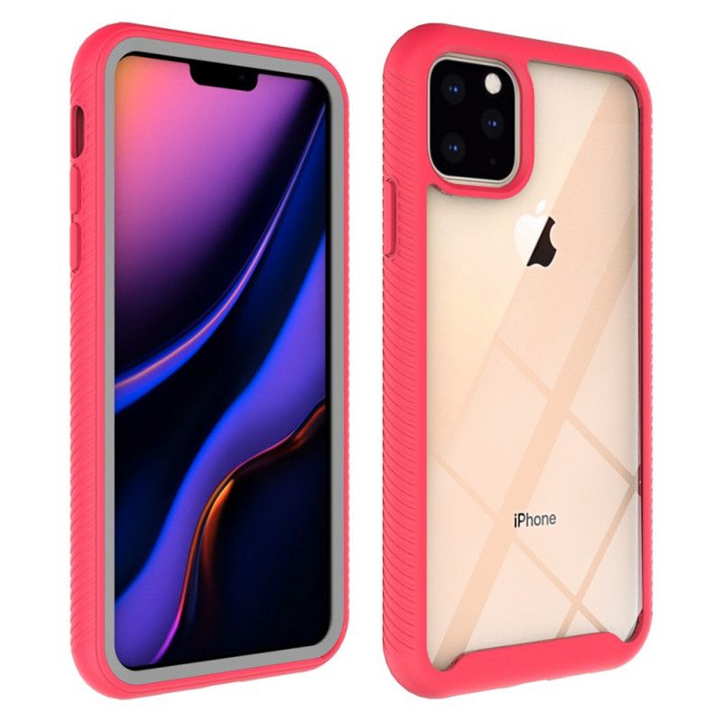 Skal iPhone 11 Pro Max Vit Hybrid Flashy Edge Design