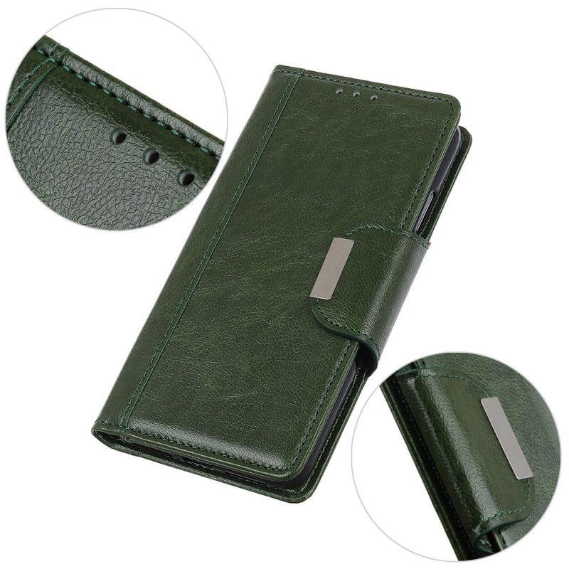Skyddsfodral iPhone 11 Pro Max Grön Eleganslås I Konstläder