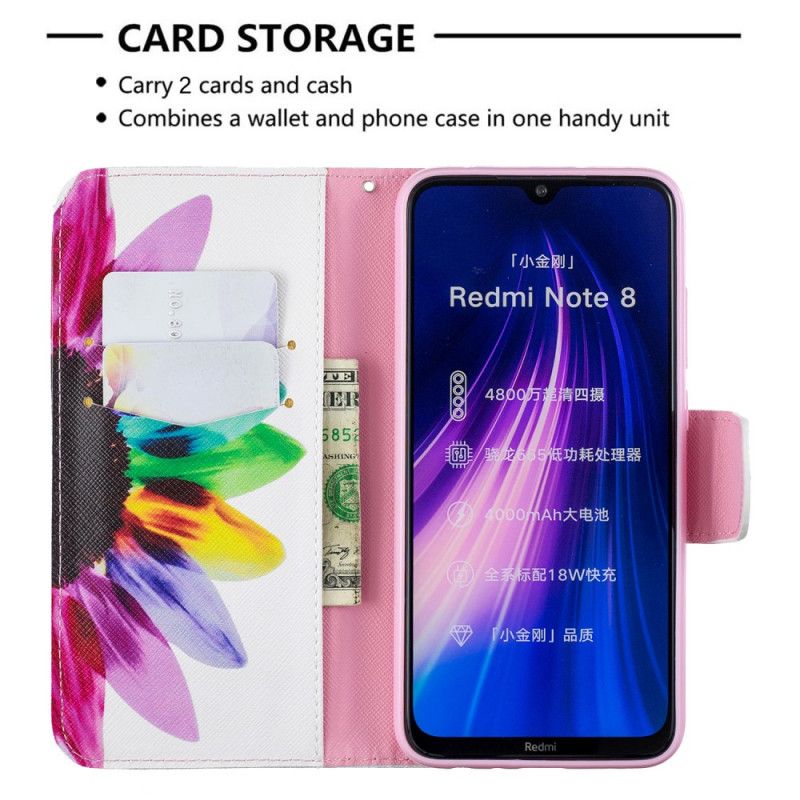 Fodral för Xiaomi Redmi Note 8 Akvarellblomma