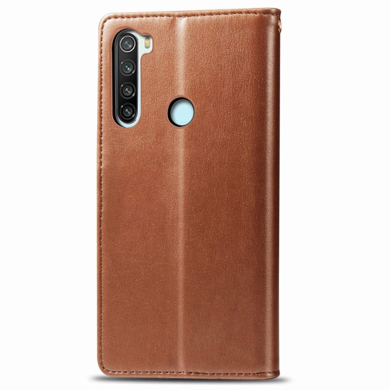 Fodral för Xiaomi Redmi Note 8 Svart Konstläder Och Vintagelås