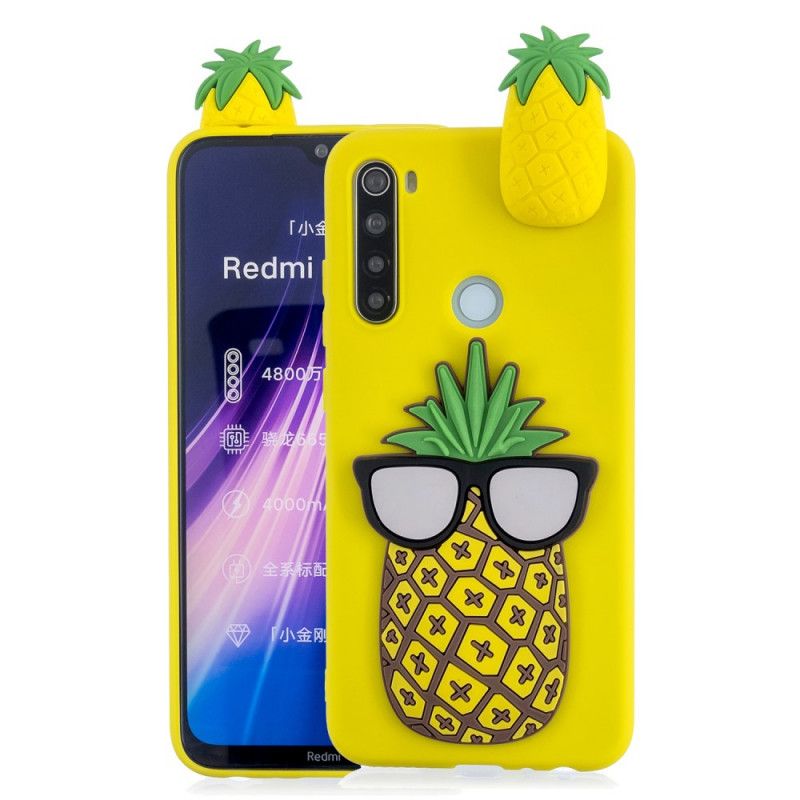 Skal för Xiaomi Redmi Note 8 3D Cool Ananas