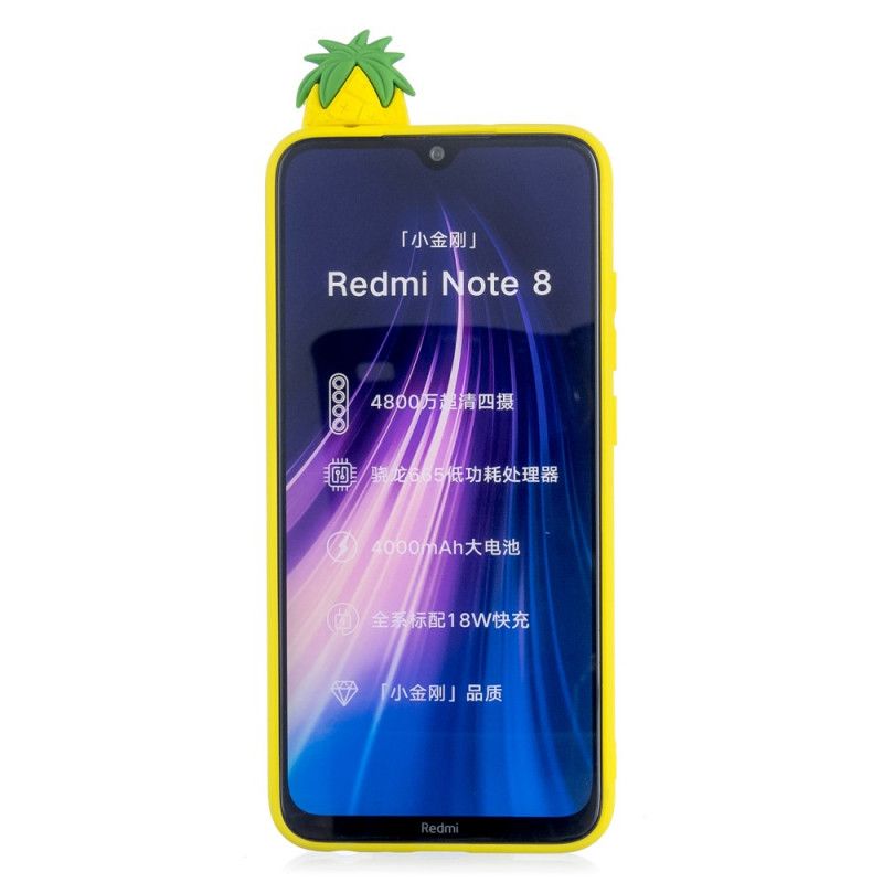 Skal för Xiaomi Redmi Note 8 3D Cool Ananas