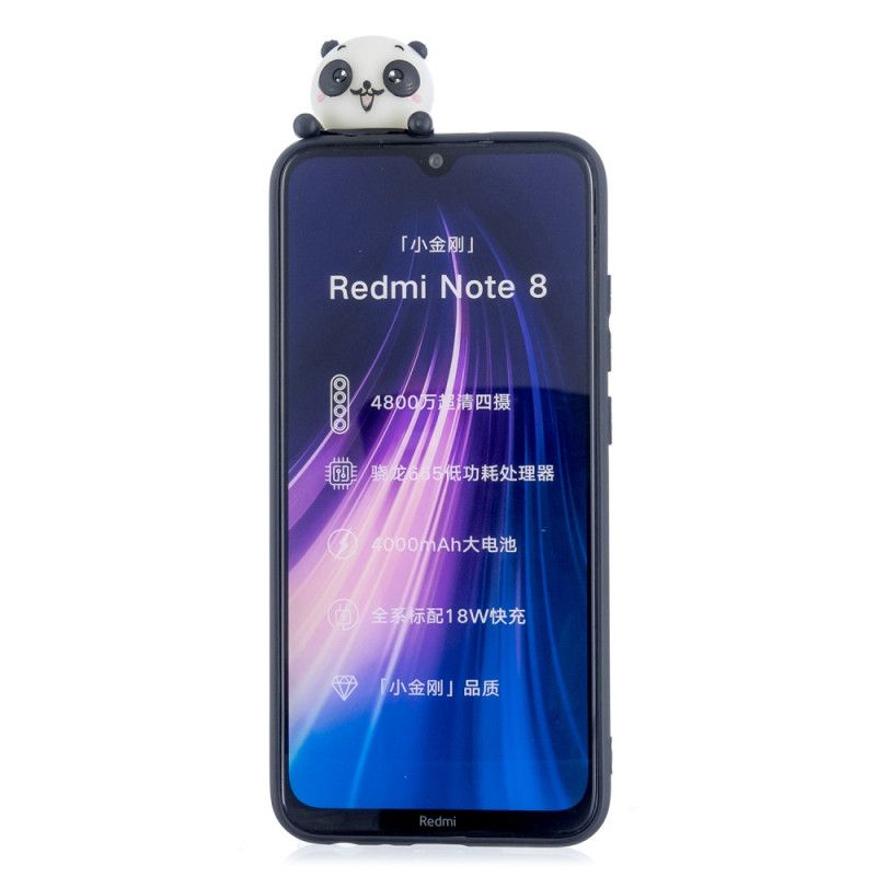 Skal Xiaomi Redmi Note 8 Röd 3D Min Panda