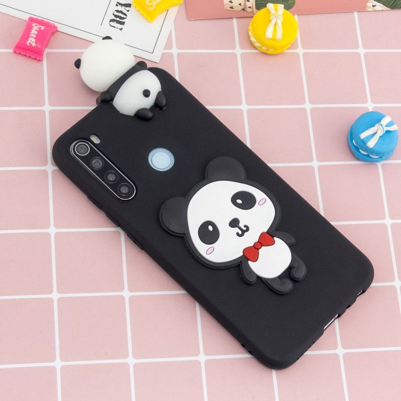 Skal Xiaomi Redmi Note 8 Röd 3D Min Panda